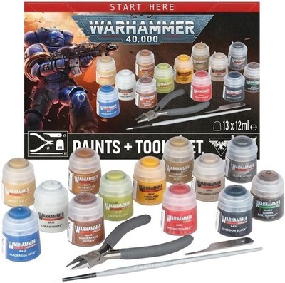 Warhammer 40.000 40K Paints + Tools Set / Farben + Werkzeuge 60-12