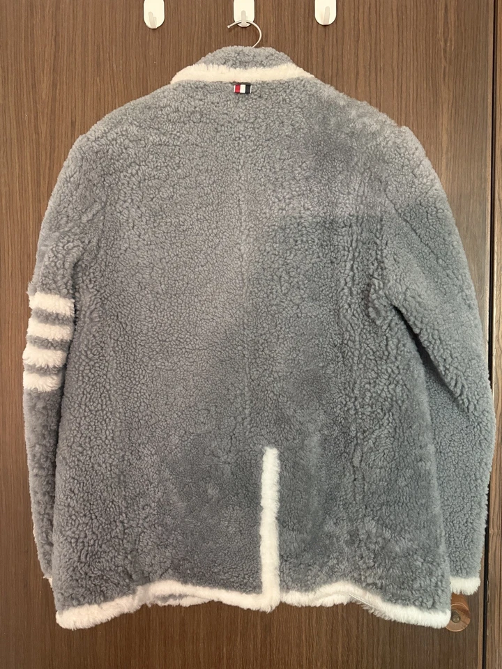 Chaqueta Blazer Hombre Thom Browne Gris Piel de Oveja Foto 2 de 4