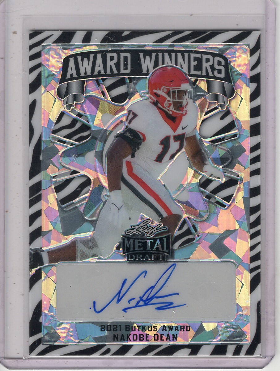 Nakobe Dean Leaf Metal Draft Award Winners Autographs #AWND1 Base