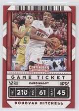 2020 Contenders Draft Picks Variation Game Ticket Red Donovan Mitchell #43 08ti