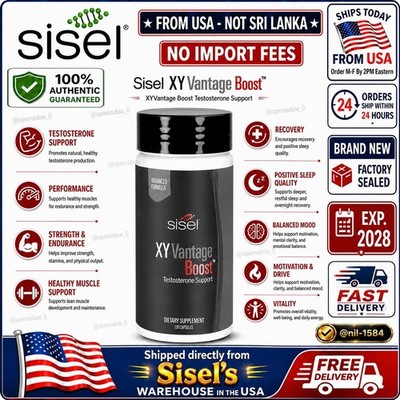 Sisel XY Vantage Boost Testosterone Support 120 Capsules - NEW From USA 