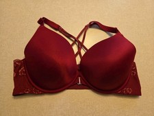 Ambrielle Bra 42D Full Figure Plunge Red Fron...