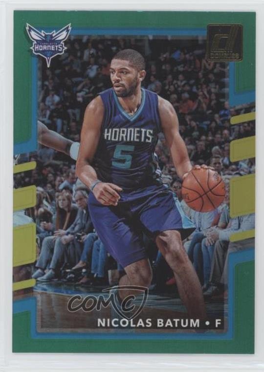 2017-18 Panini Donruss Holo Green & Yellow Laser Nicolas Batum #17 1l2
