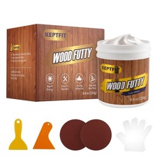 White Wood Filler - 9.87oz Paintable Stainable Woods Repair Putty for Furni...