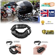 Cable Lock - Durable 4-Digit Password Lock for Helmet & Bicycle - Anti-Theft