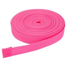 10Yard x 3/4" Width Nylon Webbing Strap Poly Flat Webbing Strapping Rose Pink