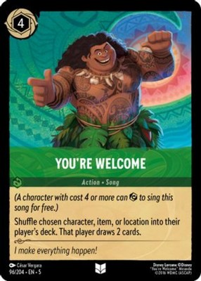 4x You're Welcome - 96/204 - Uncommon NM-Mint Disney Lorcana: Shimmering Skies L