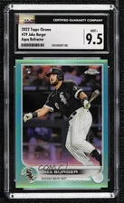 2022 Topps Chrome Aqua Refractor /199 Jake Burger #29 CGC 9.5 Mint+ Rookie RC