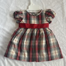 NWOT Chaps Baby Girls Christmas Dress Plaid with Bloomer Diaper Cover 9 months