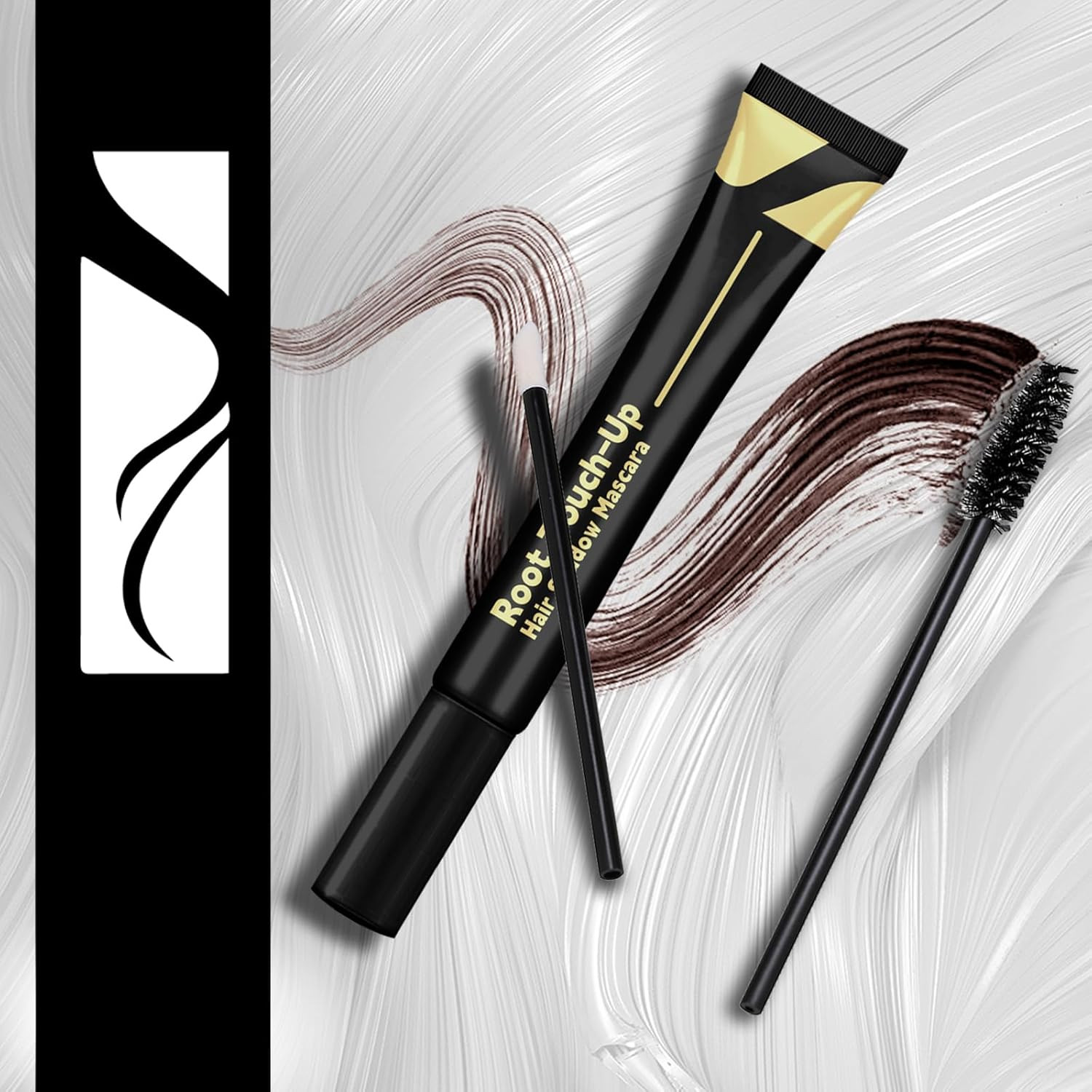 Root Touch up Dark Brown, Hair Mascara for Grey Hair, Water-Resistant Hair Root