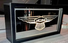 Jaguar Winged Logo Mirrored Led Lighted Sign With Remote