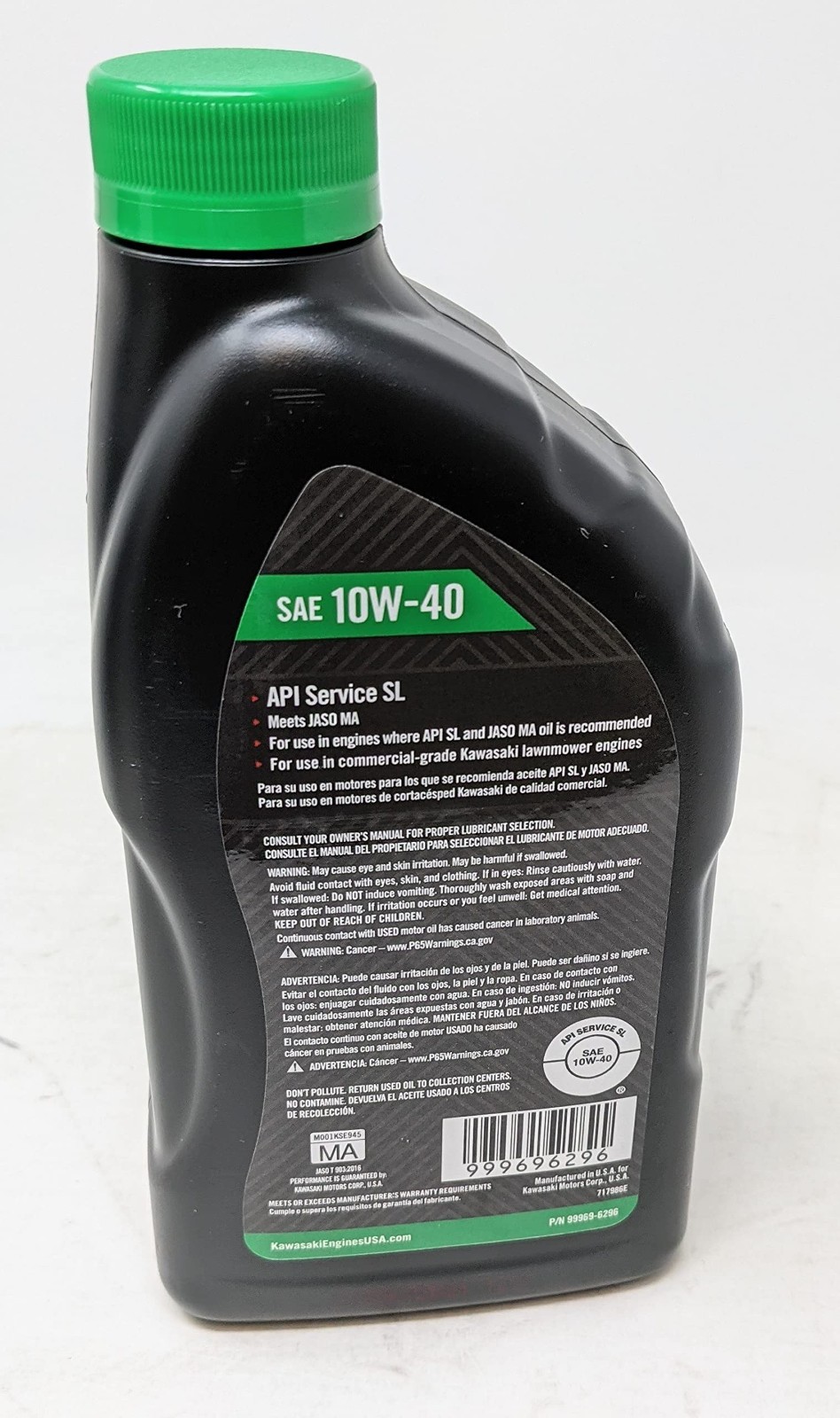 6PK Genuine OEM Kawasaki 10W40 Motor Oil Quart 4-Cycle K-Tech 99969-6296 USA
