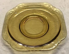 Vintage Federal Glass Madrid Amber Yellow Depression Glass Saucer (Per Piece)