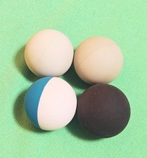 Lot of 4 Vintage Rubber Mechanical Mouse Balls, 7/8" Diameter