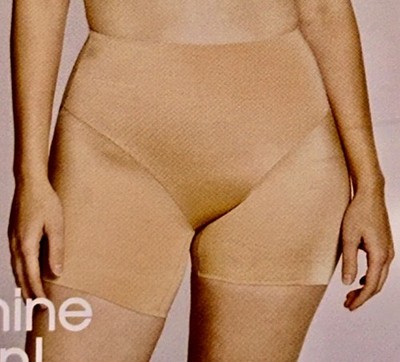 MARCE Shine On Firm Control Wonderful Edge Waistline Beige Shortie Womens Sz L