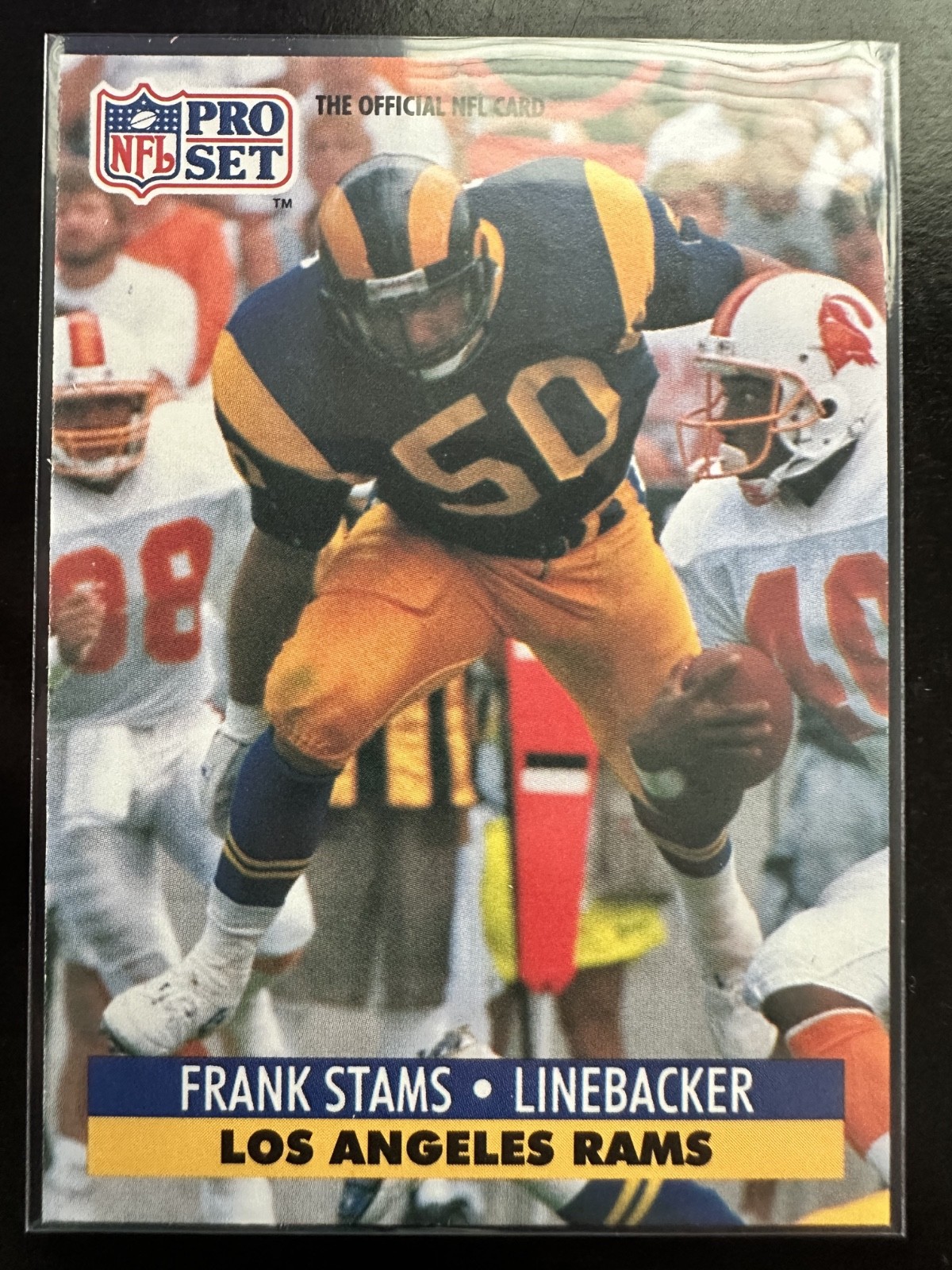 Frank Stams 1991 Pro Set #205 Los Angeles Rams Football Card
