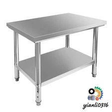Stainless Steel Commercial Kitchen Prep &  Metal Work Table 23.6"x 23.6"x 31.5"