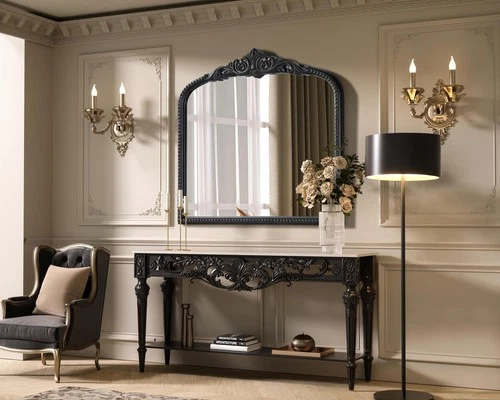 Elegant Decor Naomi Vintage Resin Mirror 33X30 in Vintage Bronze - Picture 3 of 7