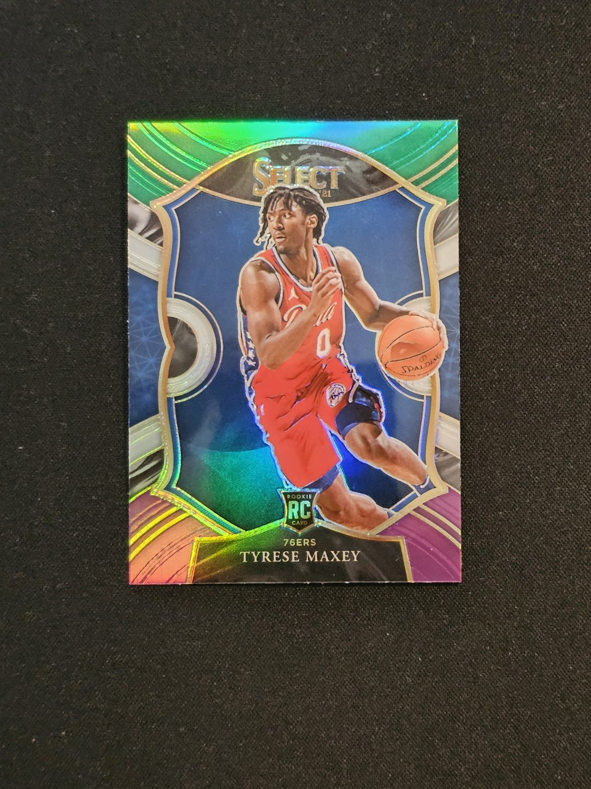 2020 Select Tyrese Maxey (RC) #81 Green White Purple Prizm 76ers