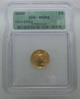 2000 $5 1/10 oz Gold American Eagle - ICG MS69