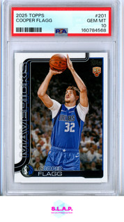 COOPER FLAGG ROOKIE TOPPS 2025 #201 ENGLISH PSA 10