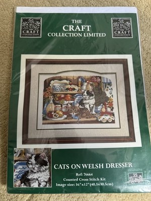 The Craft Collection Limitierte Katzen auf einer walisischen Kommode gezählt Kreuzstich