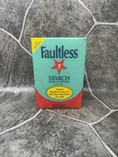 Vintage NOS Faultless Starch Blue & Perfumed 12oz Box Ironing Starch Made In USA