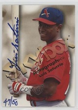 1999 Skybox Premium Autographics Blue Ink 47/50 Luis Saturria Auto 4f5