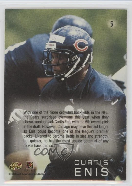 1998 Playoff Absolute SSD Draft Picks Bronze Curtis Enis #5 Rookie RC - Image 2 of 2