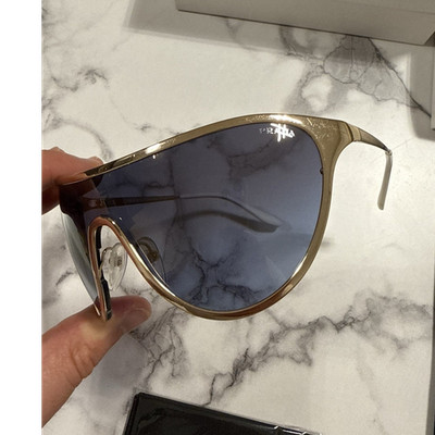 Prada Damen Sonnenbrille Flieger SPR 72V 5AK-7I0 Gold/Blau getönt 120 mm