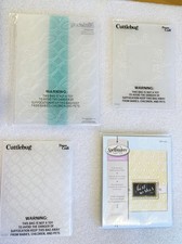 4 Diff SEALED Embossing Folders 1 w/ Match'g Trim Folder Cuttlebug/Spellbinder