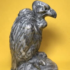 1LB NATURAL PICASSO STONE CRYSTAL QUARTZ MINERAL SPECIMEN FINE CARVING VULTURE.