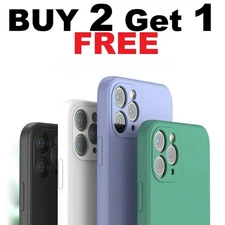 For iPhone 17 16 15 14 13 12 11 Pro Max X XS XR Silicone Case Camera Lens Cover