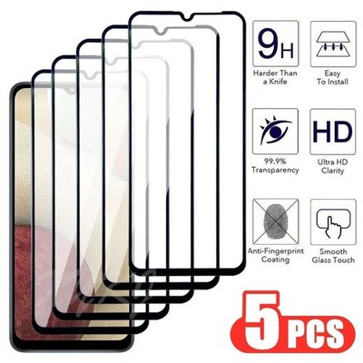 5 Pack Full Coverage Tempered Glass Screen Protector for Samsung Galaxy A32 5G