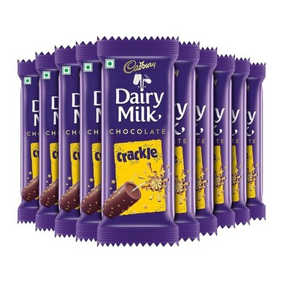 Cadbury Dairy Milk Crackle Chocolate Bar, 36 gms (Pack Of 10)