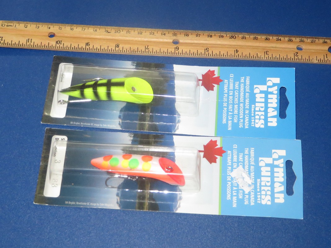 Lot of 2 LYMAN 3" SALMON PLUGS KELOWNA CANADA 83 - Image 2