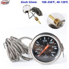 2 52mm Mechanical Water Temp Gauge 12 Npt 100-250f 40-120c
