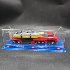 Siku Diecast Scania Low Loader with speed boat 1.87 new sealed Truck Tailer