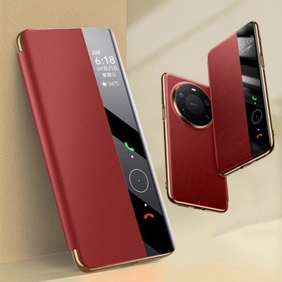 Smart View Genuine leather Flip Case For Huawei Mate 80 Pro Max 80 RS / 80 Pro