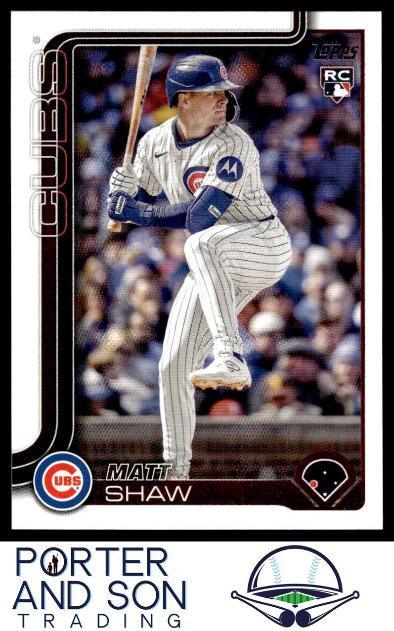 Matt Shaw RC 2025 Topps Update #US200 Chicago Cubs Baseball Card