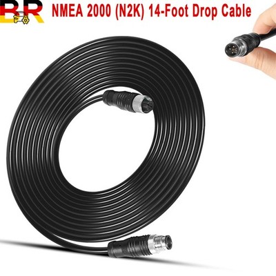 NMEA 2000 (N2K) 14-Foot Drop Cable Backbone Cable Extension Cable For Lowrance