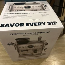 Chefman Crema Supreme Espresso Machine RJ54-G-SS  - BRAND NEW