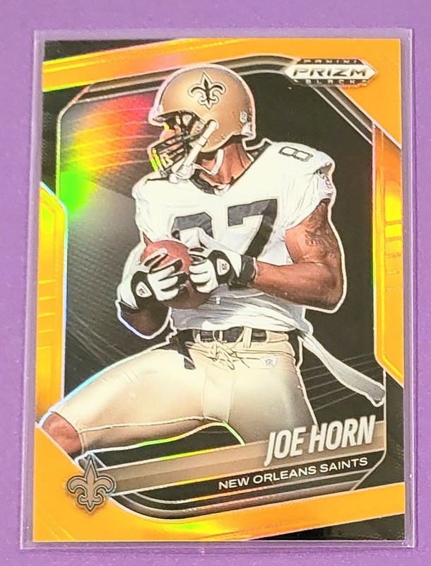 2025 PANINI PRIZM BLACK JOE HORN ORANGE PRIZM /49 SP Saints