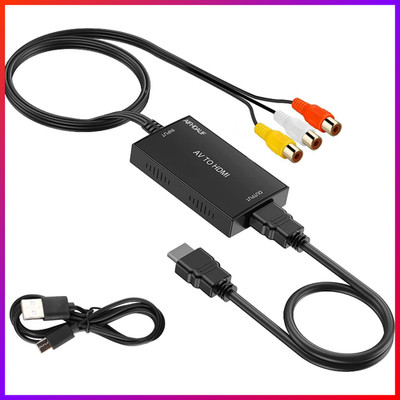 RCA zu HDMI Konverter AV HDMI Adapter für Sky DVD STB HDTV Video Audio