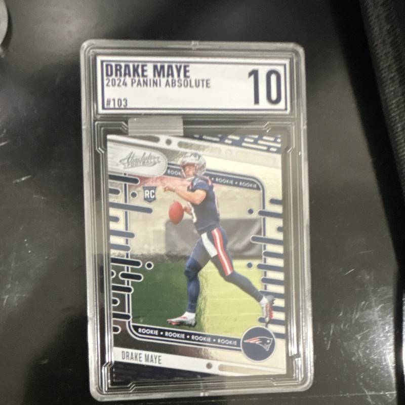 Panini 2024 Absolute Drake Maye Rookie #103 New England Patriots EGC 10