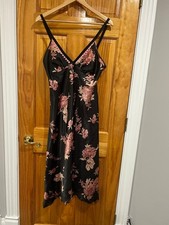 Vintage California Dynasty 2 Piece Floral Feminine Slip and Robe Set Size Small