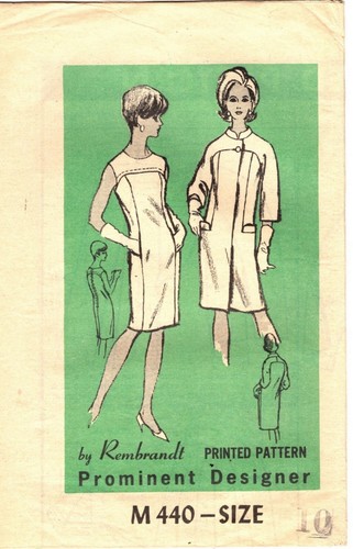 Dress and Coat by Rembrandt Prominent Designer M440 Mail Order Sewing Pattern FF