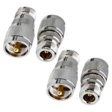 4 PC UHF PL-259 PL259 Male Plug to N Female Jack straight RF Connector Adapter 
