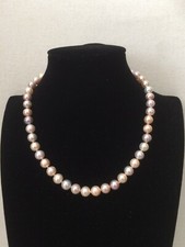 COLLANA IN PERLE MULTICOLOR  FRESHWATER  NATURALI 7 X7 MM