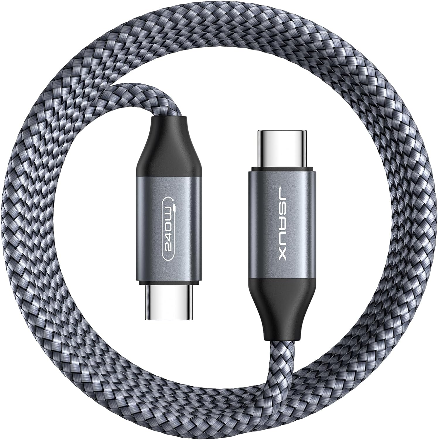 240W USB C to USB C Cable 2-Pack 10FT+10FT, 5A Type C to Type C Charger USB-C Fa-image